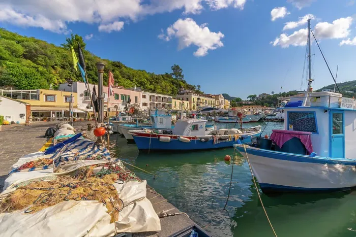 Framed Print : View of boats and restaurants in Porto d'Ischia (Port of Ischia), Island of Ischia, Campania, Italy, Europe Framed Print : View of boats and restaurants in Porto d'Ischia (Port of Ischia), Island of Ischia, Campania, Italy, Europe