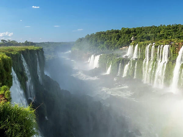 A view of the Brazilian side of the Devil's Throat (Garganta del Diablo), Iguazu Falls, UNESCO World Heritage Site, Misiones Province, Argentina, South America