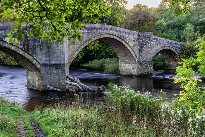 Framed Print : View of the bridge over the river, North Yorkshire, England, United Kingdom, Europe Framed Print : View of the bridge over the river, North Yorkshire, England, United Kingdom, Europe