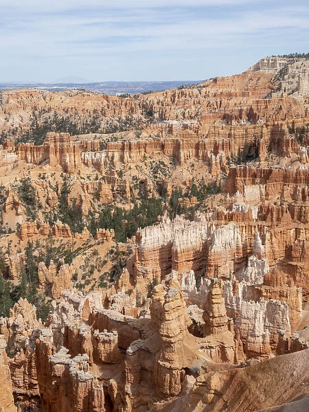 A view of the Bryce amphitheater from the rim at Bryce Canyon National Park, Utah