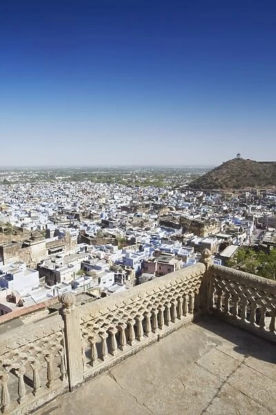 View of Bundi from Bundi Palace, Bundi, Rajasthan, India, Asia