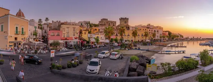 Framed Print : View of cafes and bars on Via Marina at sunset, Forio, Island of Ischia, Campania, Italy, Europe Framed Print : View of cafes and bars on Via Marina at sunset, Forio, Island of Ischia, Campania, Italy, Europe