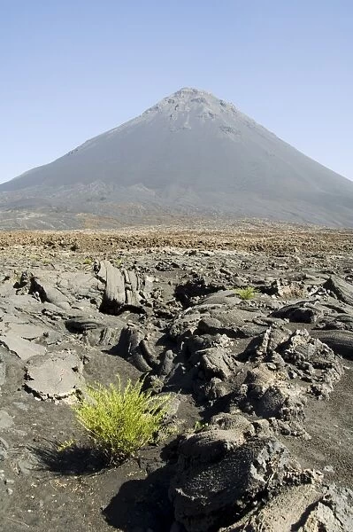 View from the caldera of the volcano of Pico de Fogo, Fogo (Fire), Cape Verde Islands