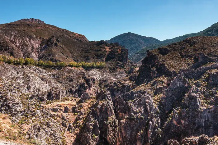 Framed Print : View over the canyon and arid landscape of Los Cahorros Monachil, Monachil, Sierra Nevada, Granada, Andalusia, Spain, Europe Framed Print : View over the canyon and arid landscape of Los Cahorros Monachil, Monachil, Sierra Nevada, Granada, Andalusia, Spain, Europe