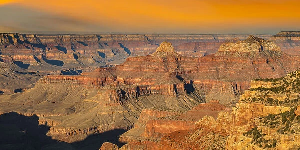 View from Cape Royal at sunrise, North Rim, Grand Canyon National Park