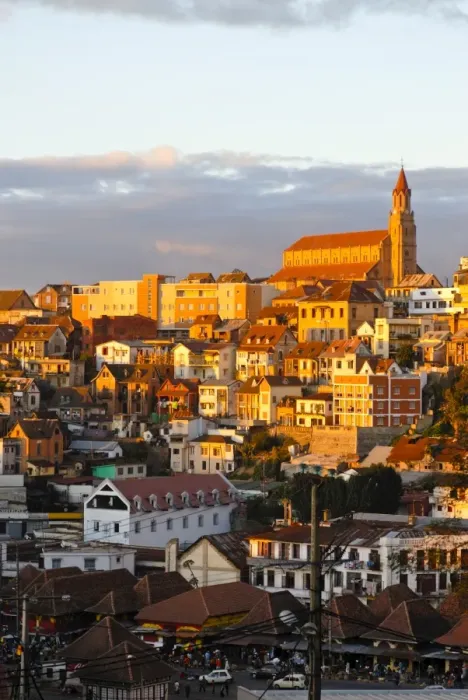 Framed Print : View over capital city at sunset, Antanarivo, Madagascar, Africa Framed Print : View over capital city at sunset, Antanarivo, Madagascar, Africa