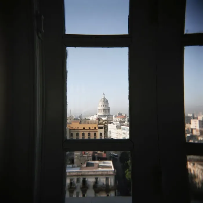 Framed Print : View of the Capitolio from the restaurant window of the Hotel Seville, Havana Framed Print : View of the Capitolio from the restaurant window of the Hotel Seville, Havana