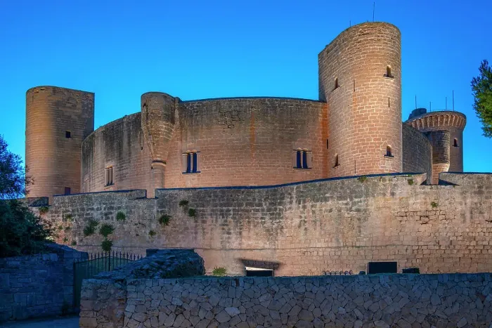 Framed Print : View of Castell de Bellver at dusk, Palma, Majorca, Balearic Islands, Spain, Mediterranean, Europe Framed Print : View of Castell de Bellver at dusk, Palma, Majorca, Balearic Islands, Spain, Mediterranean, Europe