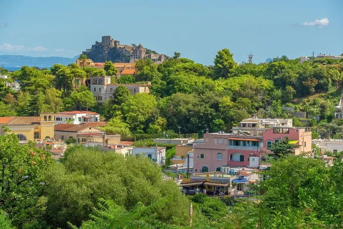 Framed Print : View of Castello Aragonese d'Ischia from Porto d'Ischia (Port of Ischia), Island of Ischia, Campania, Italy, Europe Framed Print : View of Castello Aragonese d'Ischia from Porto d'Ischia (Port of Ischia), Island of Ischia, Campania, Italy, Europe