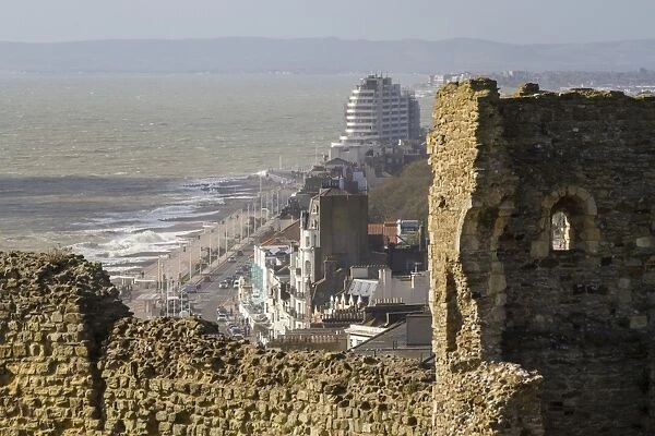 View from castle, Hastings, Sussex, England, United Kingdom, Europe