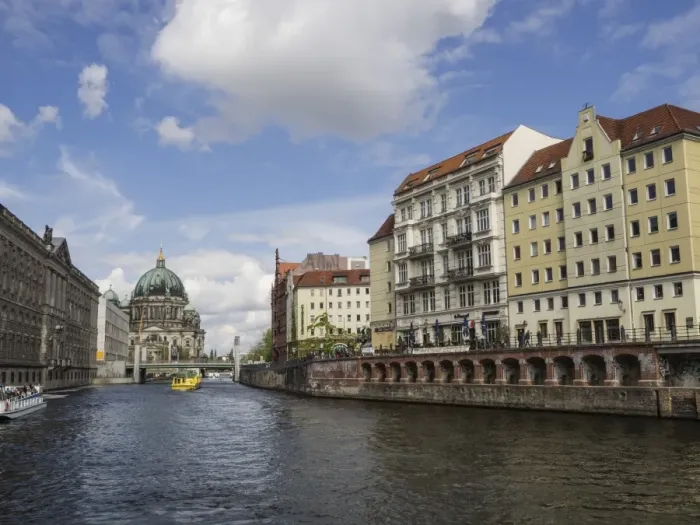 Framed Print : View towards the Cathedral from the River Spree, Berlin, Germany, Europe Framed Print : View towards the Cathedral from the River Spree, Berlin, Germany, Europe