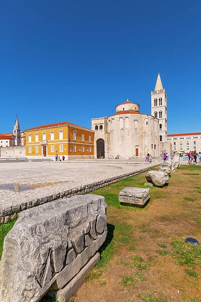 View of Cathedral of St. Anastasia, Zadar, Zadar county, Dalmatia region, Croatia, Europe