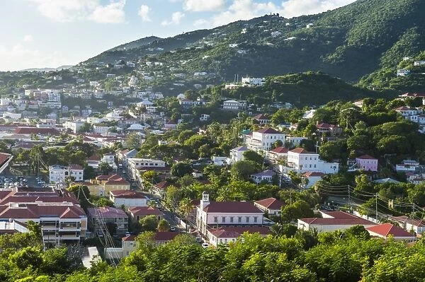 View over Charlotte Amalie, capital of St. Thomas, US Virgin Islands, West Indies
