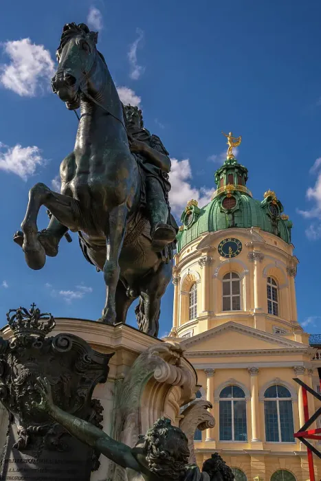 Framed Print : View of Charlottenburg Palace and statue of Great Elector Frederick William at Schloss Charlottenburg, Berlin, Germany, Europe Framed Print : View of Charlottenburg Palace and statue of Great Elector Frederick William at Schloss Charlottenburg, Berlin, Germany, Europe