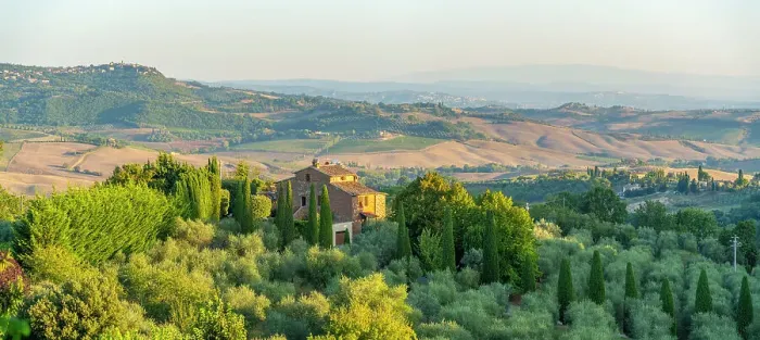 Framed Print : View of chateau, olive trees and vineyards, Montepulciano, Province of Siena, Tuscany, Italy, Europe Framed Print : View of chateau, olive trees and vineyards, Montepulciano, Province of Siena, Tuscany, Italy, Europe
