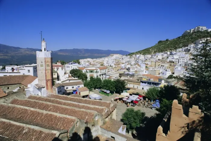 Framed Print : View over Chefchaouen (Chaouen) (Chechaouen) Framed Print : View over Chefchaouen (Chaouen) (Chechaouen)