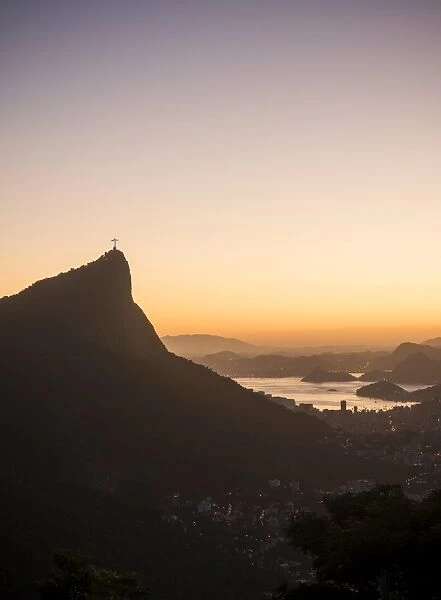 View from Chinese Vista at dawn, Rio de Janeiro, Brazil, South America