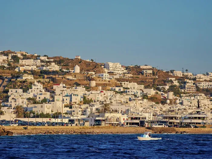 Framed Print : View towards Chora, Mykonos Town, Mykonos Island, Cyclades, Greek Islands, Greece, Europe Framed Print : View towards Chora, Mykonos Town, Mykonos Island, Cyclades, Greek Islands, Greece, Europe