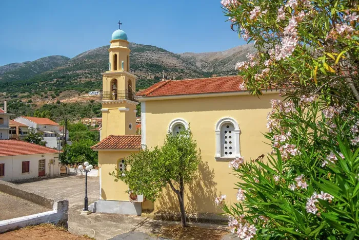 Framed Print : View of Church of Agia Efimia bell tower in Agia Effimia, Kefalonia, Ionian Islands, Greek Islands, Greece, Europe Framed Print : View of Church of Agia Efimia bell tower in Agia Effimia, Kefalonia, Ionian Islands, Greek Islands, Greece, Europe
