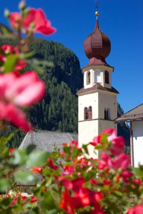 Framed Print : View to church, Canazei, Val di Fassa, Trentino-Alto Adige, Italy, Europe Framed Print : View to church, Canazei, Val di Fassa, Trentino-Alto Adige, Italy, Europe