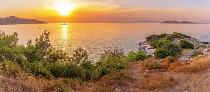 Framed Print : View of Church of the Holy Apostles in Thassos Town at sunset, Thassos, Aegean Sea, Greek Islands, Greece, Europe Framed Print : View of Church of the Holy Apostles in Thassos Town at sunset, Thassos, Aegean Sea, Greek Islands, Greece, Europe