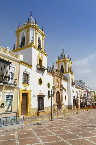 View of church Iglesia del Socorro, Plaza del Socorro, Ronda, Andalusia, Spain, Europe
