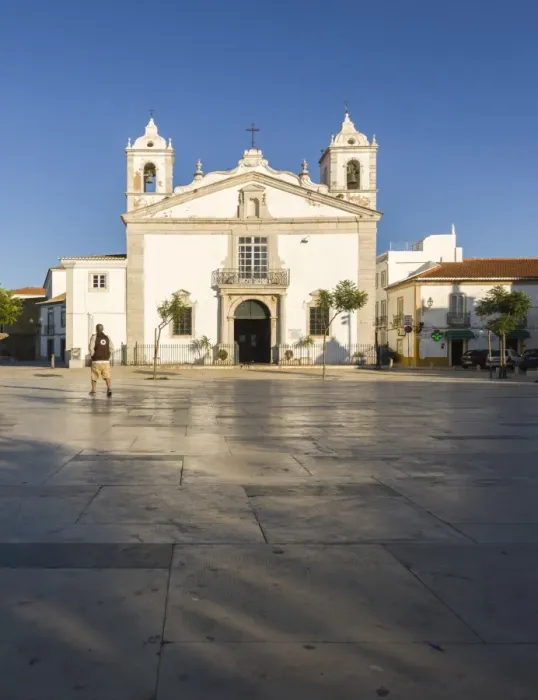 Framed Print : View of the Church of Santa Maria located in the city of Lagos, Faro district, Algarve Framed Print : View of the Church of Santa Maria located in the city of Lagos, Faro district, Algarve