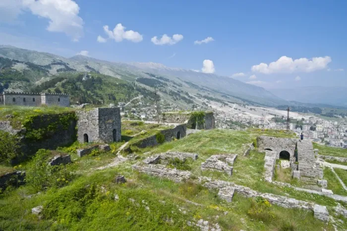 Framed Print : View over the citadel of Gjirokaster, UNESCO World Heritage Site, Albania, Europe Framed Print : View over the citadel of Gjirokaster, UNESCO World Heritage Site, Albania, Europe