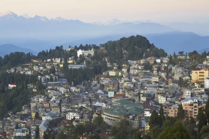 Framed Print : View of city center, Darjeeling, West Bengal, India, Asia Framed Print : View of city center, Darjeeling, West Bengal, India, Asia