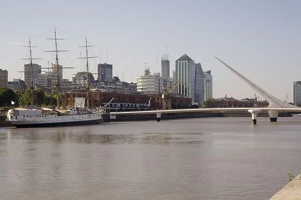 View towards city centre from Puerto Madero, Buenos Aires, Argentina, South America