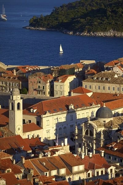 View over city, Dubrovnik, UNESCO World Heritage Site, Croatia, Europe