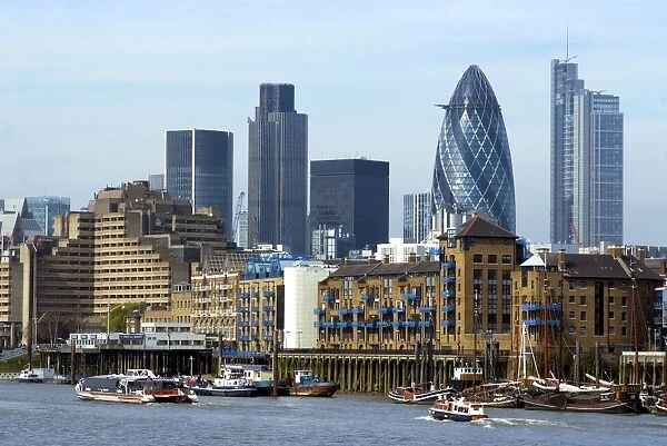 A view of the City of London looking northwest across the Thames, with Spitalfields Tower