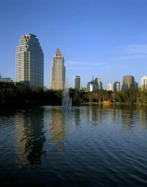 View of city from Lumpini Park