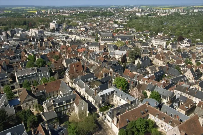 Framed Print : View of city from North tower of the Cathedral, Bourges, Berry, Centre, France, Europe Framed Print : View of city from North tower of the Cathedral, Bourges, Berry, Centre, France, Europe