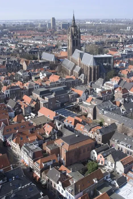 Framed Print : View over the city and the Oude Kerk (Old Church) from the viewing platform of the Nieuwe Kerk (New Church), Delft, Netherlands, Europe Framed Print : View over the city and the Oude Kerk (Old Church) from the viewing platform of the Nieuwe Kerk (New Church), Delft, Netherlands, Europe