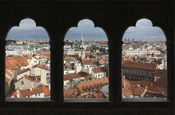 View over the city of Prague, Czech Republic, Europe
