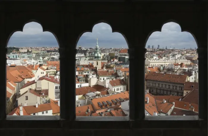 Framed Print : View over the city of Prague, Czech Republic, Europe Framed Print : View over the city of Prague, Czech Republic, Europe
