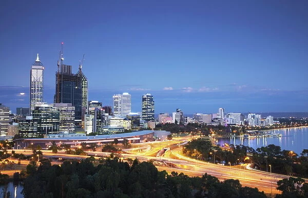 View of city skyline, Perth, Western Australia, Australia, Pacific
