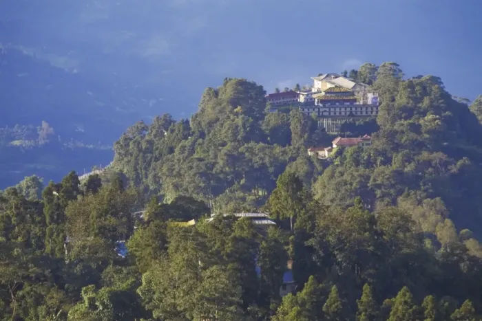 Framed Print : View of city from Tashi Viewpoint of Royal Palace monastery, Gangtok, Sikkim, India, Asia