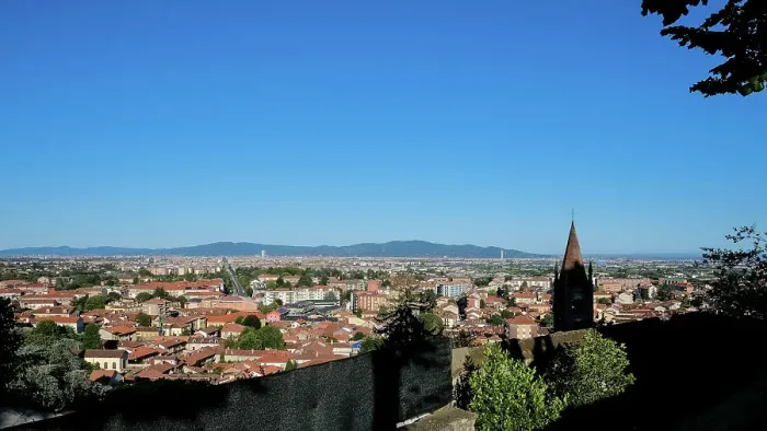 Framed Print : View of the City of Turin from the Castle of Rivoli (Castello di Rivoli), a former Residence of the Royal House of Savoy, housing the Museo d'Arte Contemporanea (Museum of Contemporary Art), Rivoli, Metropolitan City of Turin, Piedmont, Italy Framed Print : View of the City of Turin from the Castle of Rivoli (Castello di Rivoli), a former Residence of the Royal House of Savoy, housing the Museo d'Arte Contemporanea (Museum of Contemporary Art), Rivoli, Metropolitan City of Turin, Piedmont, Italy