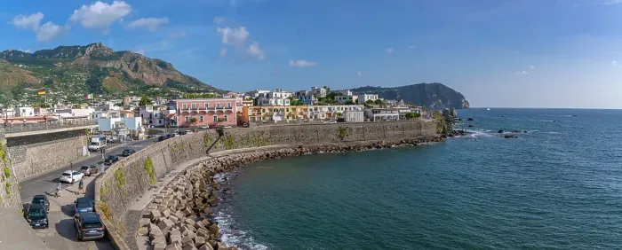 Framed Print : View of coastline from Chiesa del Soccorso church, Forio, Island of Ischia, Campania, Italy, Europe Framed Print : View of coastline from Chiesa del Soccorso church, Forio, Island of Ischia, Campania, Italy, Europe