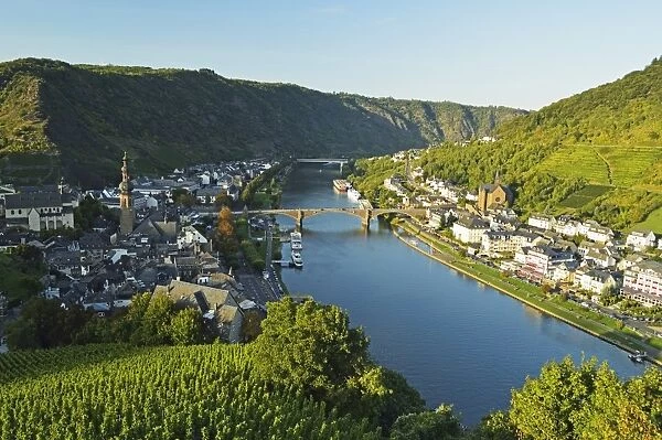 View of Cochem and Moselle River (Mosel), Rhineland-Palatinate, Germany, Europe