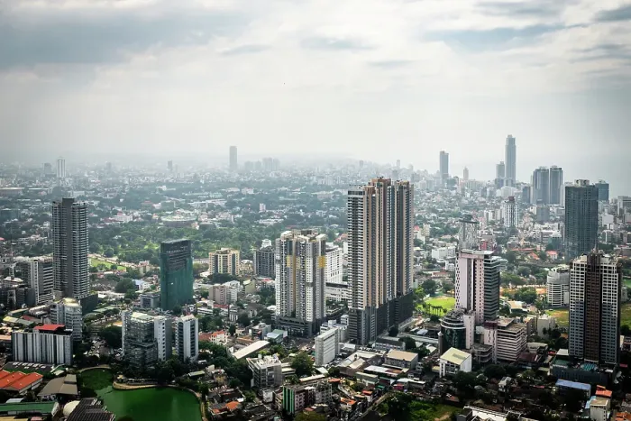 Framed Print : View over Colombo from the Lotus Tower, Colombo, Sri Lanka