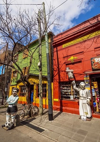 View of the colourful La Boca Neighbourhood, City of Buenos Aires, Buenos Aires Province