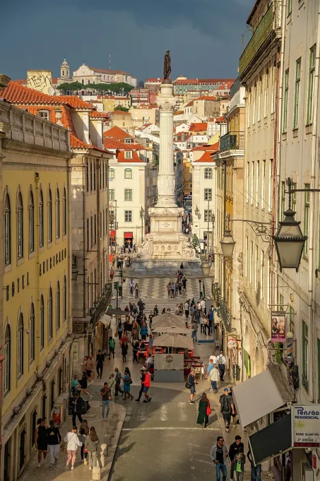 Framed Print : View of Column King Pedro IV in Praca do Rossio in Lisbon city centre, Lisbon, Portugal, Europe Framed Print : View of Column King Pedro IV in Praca do Rossio in Lisbon city centre, Lisbon, Portugal, Europe