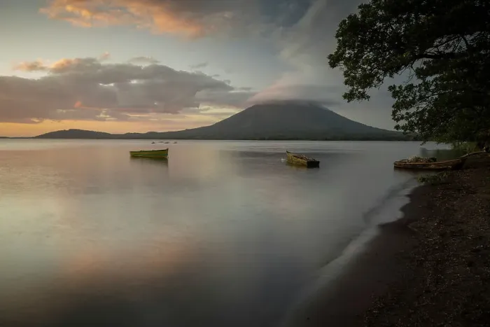 Framed Print : View of Concepcion Volcano at sunset, Ometepe Island, Rivas State, Nicaragua, Central America Framed Print : View of Concepcion Volcano at sunset, Ometepe Island, Rivas State, Nicaragua, Central America