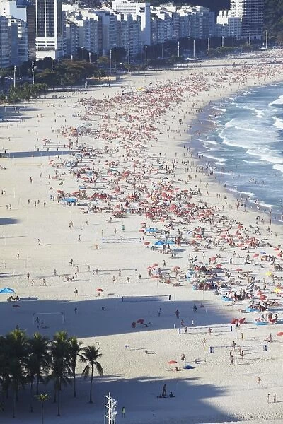 View of Copacabana beach, Rio de Janeiro, Brazil, South America