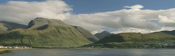 View from Corpach across Loch Eil towards Ben Nevis and Fort William