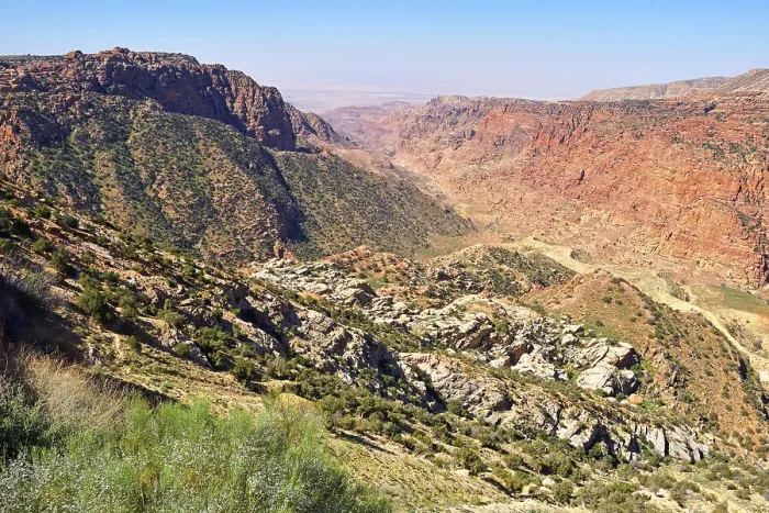 Framed Print : View over the Dana Valley from Dana village, Dana Biosphere Reserve, Jordan, Middle East Framed Print : View over the Dana Valley from Dana village, Dana Biosphere Reserve, Jordan, Middle East