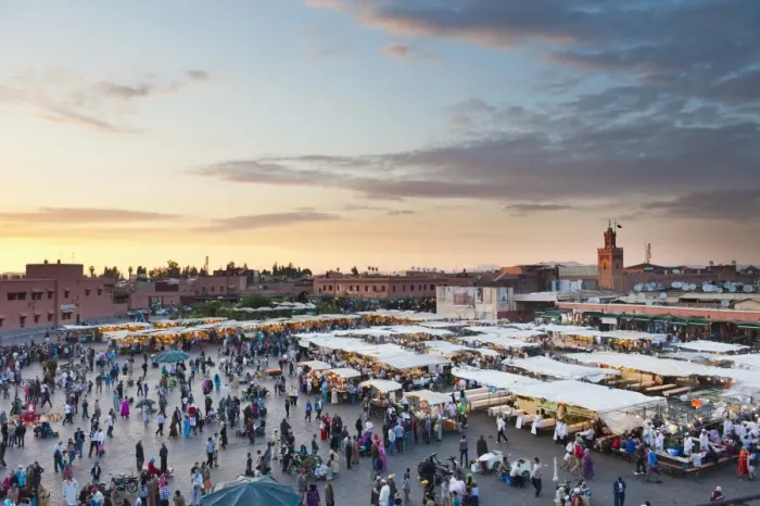 Framed Print : View of the Djemaa el Fna at sunset, Marrakech, Morocco, North Africa, Africa Framed Print : View of the Djemaa el Fna at sunset, Marrakech, Morocco, North Africa, Africa